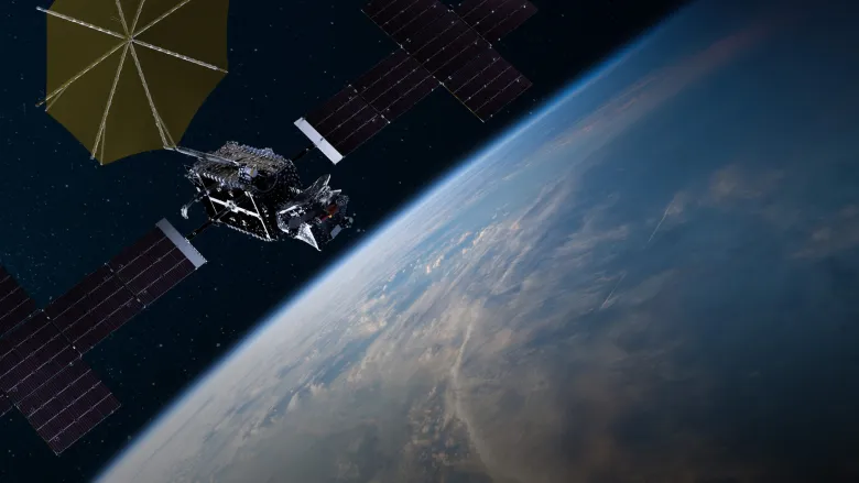 Satellite orbiting Earth