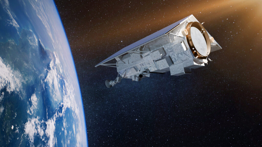 Satellite above earth